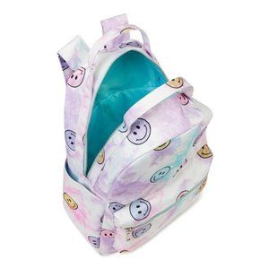 Gently Used No Boundaries Women’s Dome Backpack Pastel Tie Dye Smiley Y2K Print